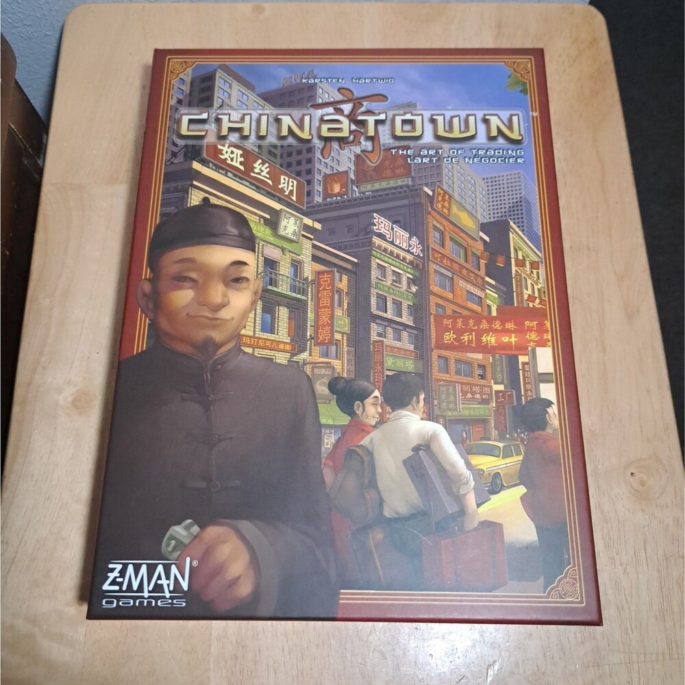 Chinatown Board Game Z-man Games ZMG71220 COMPLETE